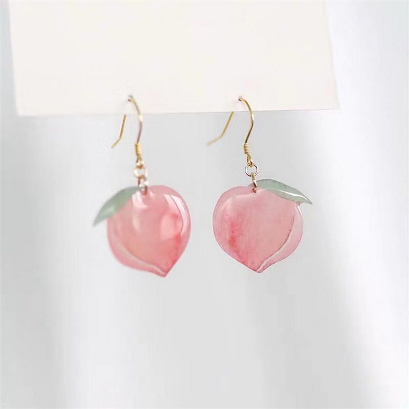 Pink Peach Drop Earrings