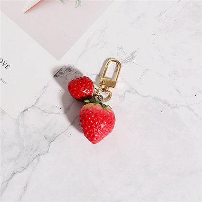 Strawberry Hearts Keychain