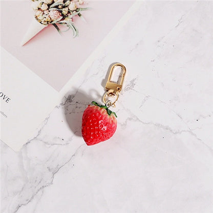 Strawberry Hearts Keychain