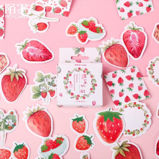 Strawberry Stickers - 45 Piece