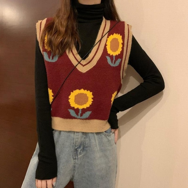 Sunflower Sweater Vest – Strawberry Sundaze Boutique