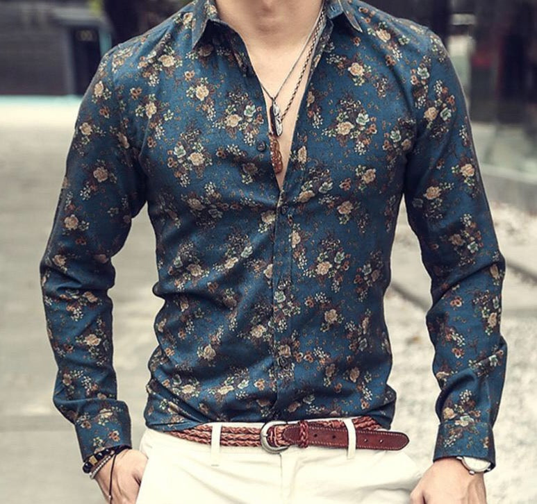 Eduardo Satin Button Up Shirt