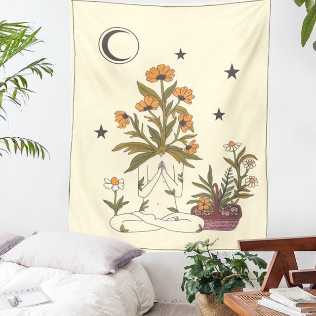 Sun Moon Goddess Tapestries - Sold Individually