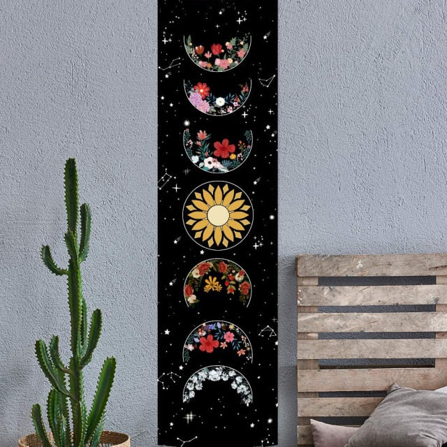Botanical Moon Phase Tapestry