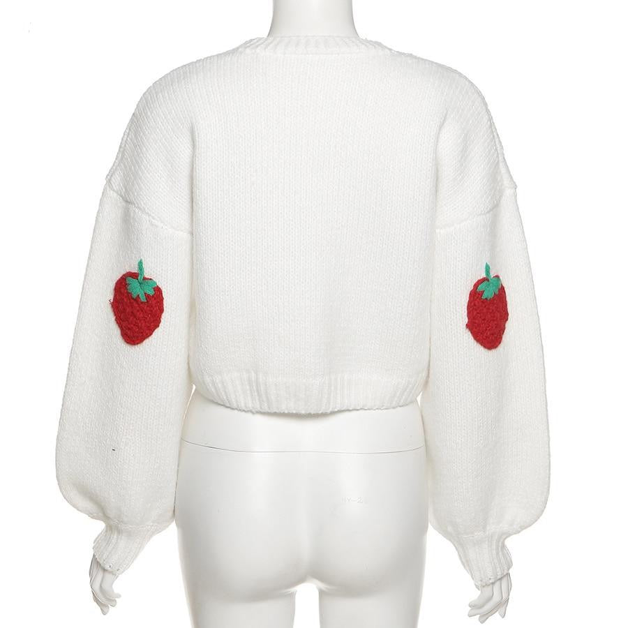 Strawberry Knitted Sweater