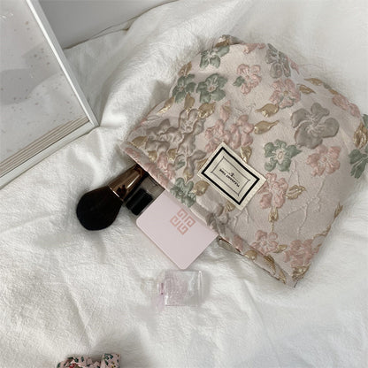 Pleasant Time Floral Makeup Bag