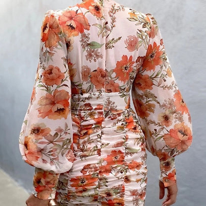 Dionne Floral Dress / Orange